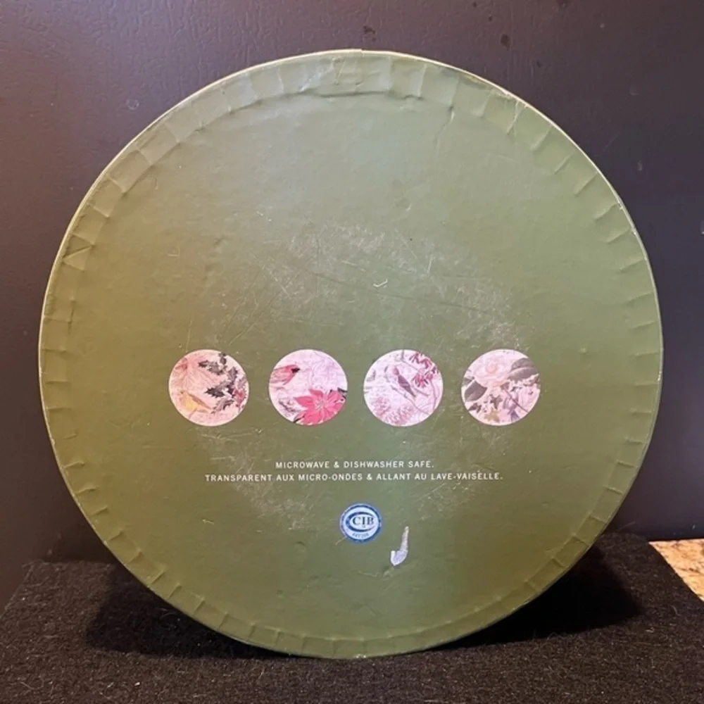 Pottery Barn 8” Bird Decoupage Plates Set of 4